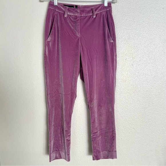 WILDFANG lavender purple pink velvet velour empower crop straight leg pants - Picture 11 of 11